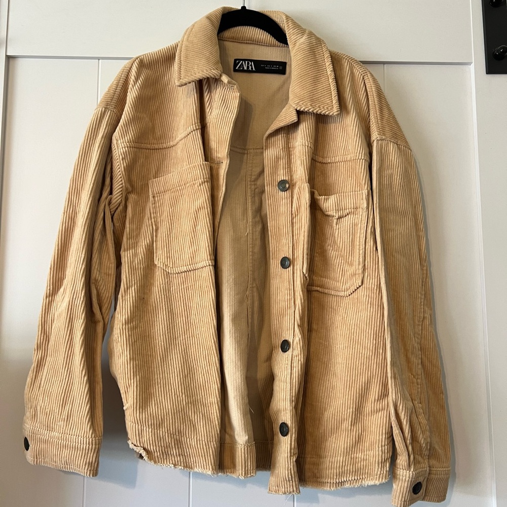 ZARA Brown Corduroy Shirt Jacket